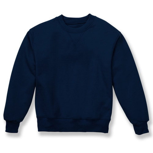 Heavyweight Crewneck Sweatshirt with heat transferred logo [NJ083-862-NAVY]