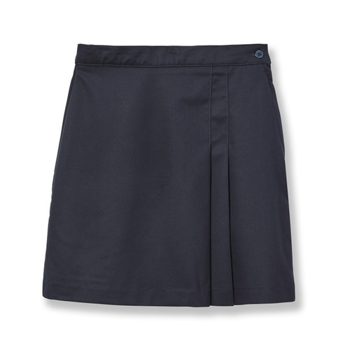 2 Pleat Skort with embroidered logo [NC375-2653-NAVY]