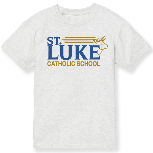 Short Sleeve T-Shirt with heat transferred logo [PA056-362-JPG-ASH]