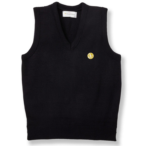 V-Neck Sweater Vest with embroidered logo [NY268-6600/ACB-NAVY]