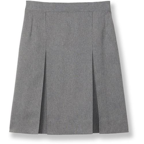 Pleated Skirt with Elastic Waist [PA080-33-7-GREY]