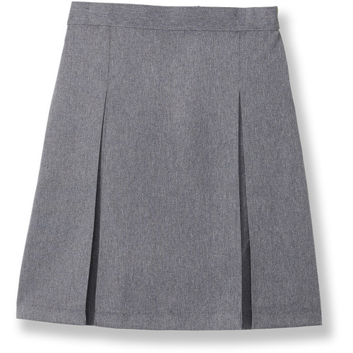 Pleated Skirt with Elastic Waist [MD030-34-8-GREY]