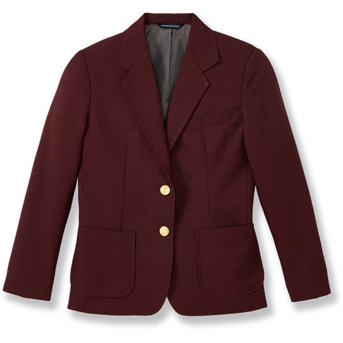 Girls' Polyester Blazer with embroidered logo [NY438-2000/BWC-MAROON]