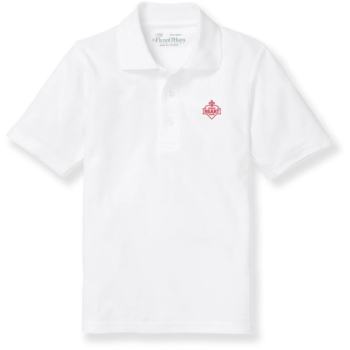 Short Sleeve Polo Shirt with embroidered logo [PA819-KNIT-SHS-WHITE]
