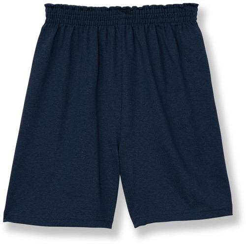 Jersey Knit Shorts with heat transferred logo [PA734-72-NAVY]