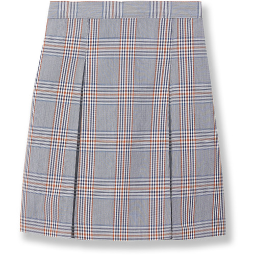 Pleated Skirt with Elastic Waist [PA746-34-08-NAVY PLD]