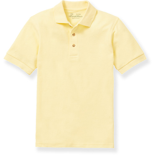 Short Sleeve Cotton Polo Shirt with embroidered logo [DC280-5011-GV-YELLOW]