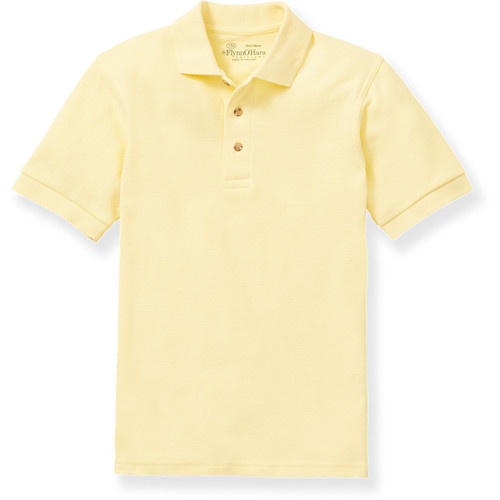 Short Sleeve Cotton Polo Shirt with embroidered logo [DC280-5011-GV-YELLOW]