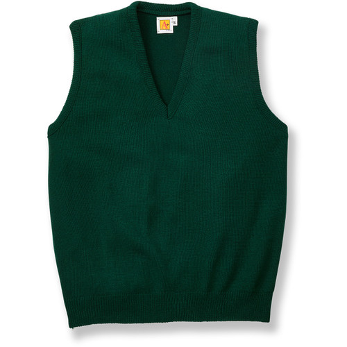 V-Neck Sweater Vest with embroidered logo [NJ098-6600/JTR-GREEN]