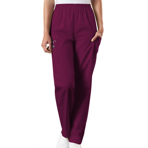 Ladies Cargo Scrub Pant [PA285-4200-WINE]