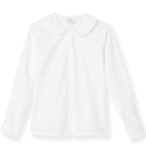 Long Sleeve Peterpan Collar Blouse [CT007-351-WHITE]