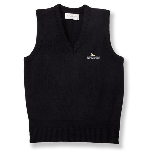 V-Neck Sweater Vest with embroidered logo [MD024-6600/IFL-NAVY]