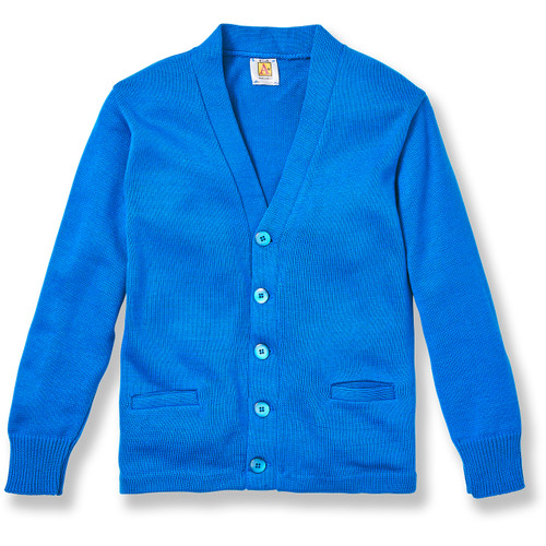 V-Neck Cardigan Sweater with embroidered logo [PA094-1001/RLT-MAYFAIR]