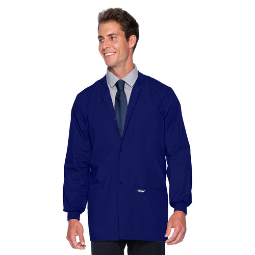 Men's Warm-up Jacket with heat transferred logo [PA312-7551/WUN-NAVY]