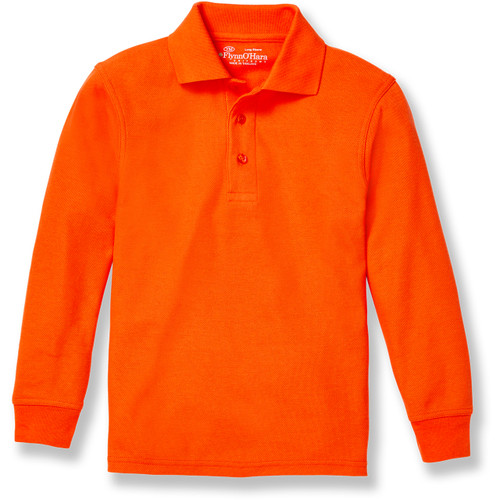 Long Sleeve Polo Shirt with embroidered logo [PA289-KNIT/VAL-ORANGE]
