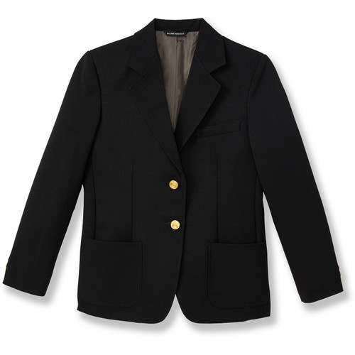 Girls' Polyester Blazer with embroidered logo [FL059-2000/SCF-BLACK]