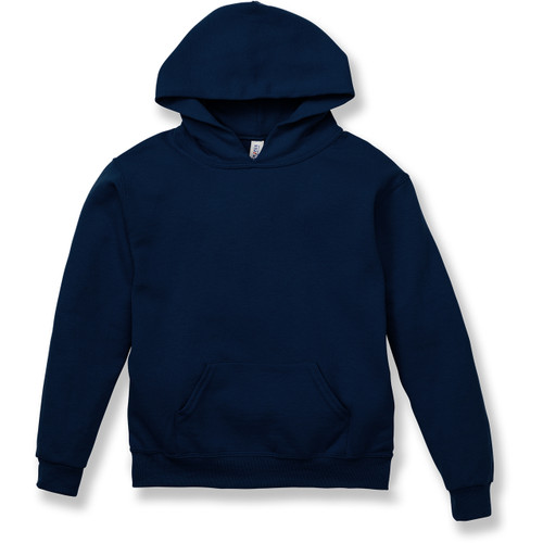 Heavyweight Hooded Sweatshirt with heat transferred logo [NY386-76042-NAVY]