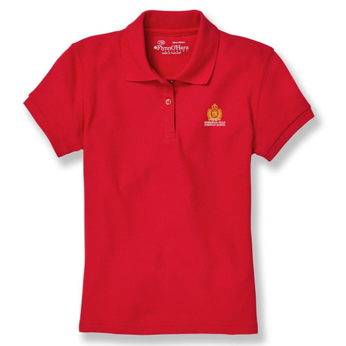 Ladies' Fit Polo Shirt with embroidered logo [FL059-9708-SCF-RED]