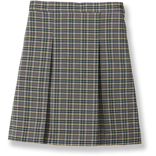 Pleated Skirt with Elastic Waist [PA621-34-44-GRN PLD]