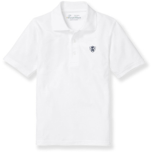 Short Sleeve Polo Shirt with embroidered logo [TX037-KNIT-SIM-WHITE]