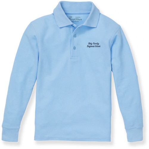 Long Sleeve Polo Shirt with embroidered logo [PA914-KNIT/HFR-BLUE]