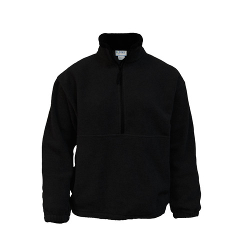 1/4 Zip Fleece Jacket with embroidered logo [NJ765-SA1950-BLACK]