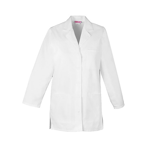 32" Lab Coat with embroidered logo [FL006-1462/FLO-WHITE]