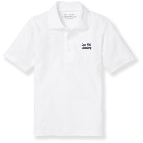 Short Sleeve Polo Shirt with embroidered logo [NJ441-KNIT-OHL-WHITE]
