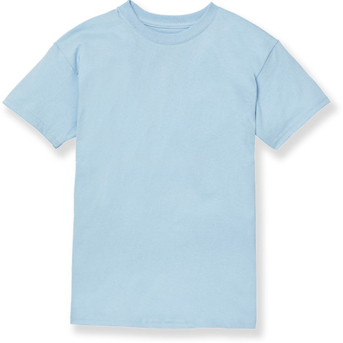 Short Sleeve T-Shirt with heat transferred logo [NJ374-362-LT BLUE]