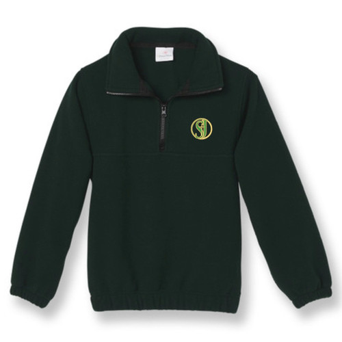 1/4 Zip Fleece Jacket with embroidered logo [NJ098-SA1950JT-HUNTER]