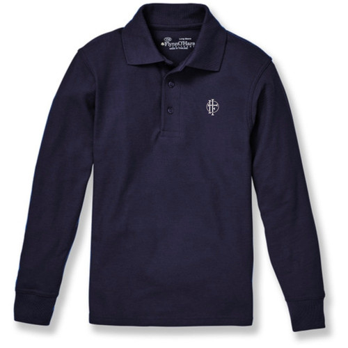 Long Sleeve Polo Shirt with embroidered logo [TX017-KNIT/HFA-DK NAVY]