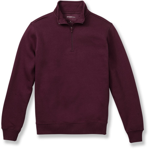 1/4 Zip Sweatshirt with embroidered logo [PA674-ST253-MAROON]