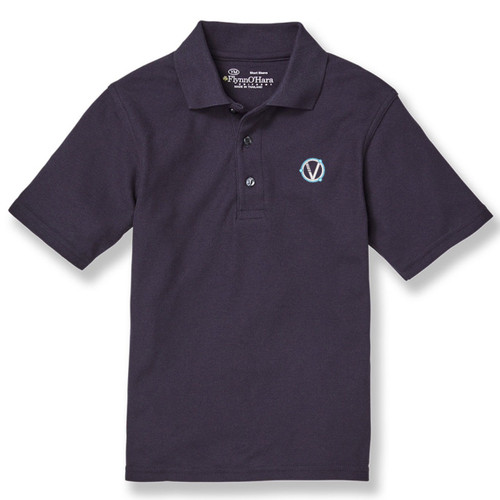 Short Sleeve Polo Shirt with embroidered logo [NY536-KNIT-VCP-DK NAVY]