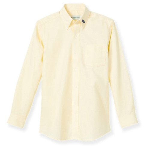 Long Sleeve Oxford Shirt with embroidered logo [FL064-OX-L PLA-YELLOW]
