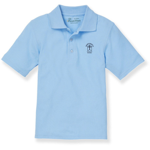 Short Sleeve Polo Shirt with embroidered logo [VA294-KNIT-MRV-BLUE]