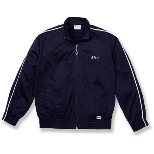 Warm-Up Jacket with embroidered logo [NJ374-3265/AHA-NV/WH]