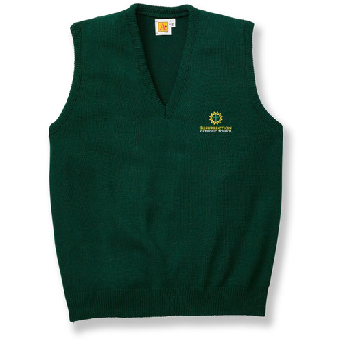 V-Neck Sweater Vest with embroidered logo [NJ685-6600/RSC-GREEN]