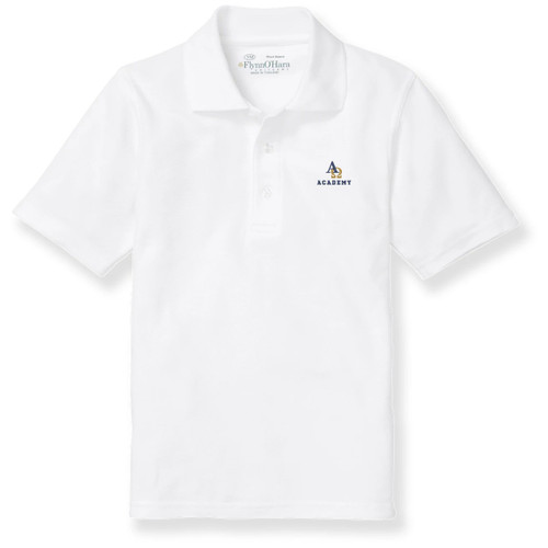 Short Sleeve Polo Shirt with embroidered logo [TX151-KNIT-AOA-WHITE]