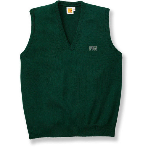 V-Neck Sweater Vest with embroidered logo [PA197-6600/PFA-GREEN]