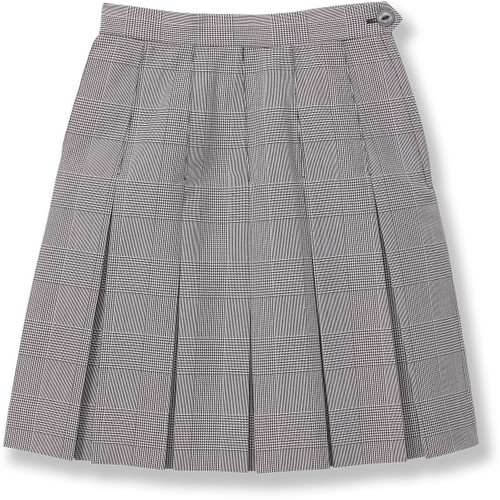 Box Pleat Skirt [NJ040-505-230-BK/WH PL]