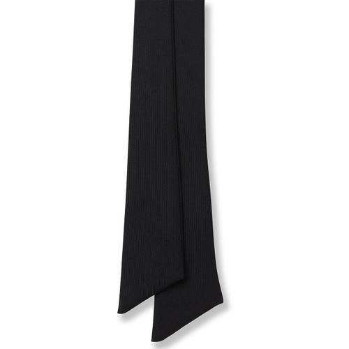 Long Narrow Tie with embroidered logo [TX126-1604CO25-BLACK]