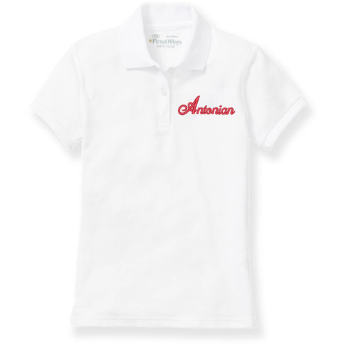 Ladies' Fit Polo Shirt with embroidered logo [TX044-9708-ATX-WHITE]
