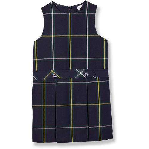 Drop Waist Jumper with school emblem [PA021-94-280FC-NV/GR/YE]