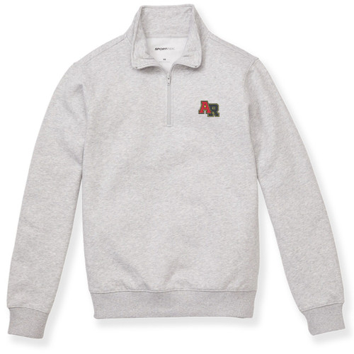1/4 Zip Sweatshirt with embroidered logo [PA526-ST253/AR-HE GREY]