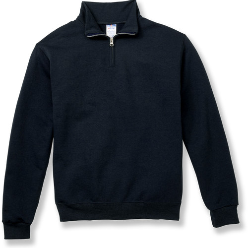 1/4 Zip Sweatshirt with heat transferred logo [TX168-995-NAVY]