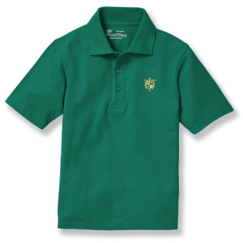 Short Sleeve Polo Shirt with embroidered logo [GA013-KNIT-TFG-HUNTER]