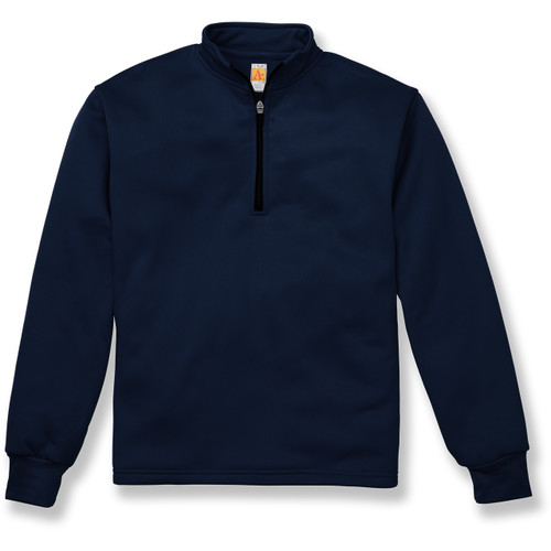 1/4-Zip Performance Fleece Pullover with embroidered logo [PA202-6133/NDE-NAVY]