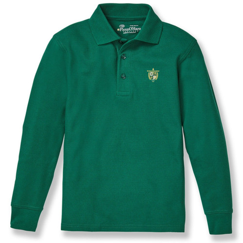 Long Sleeve Polo Shirt with embroidered logo [GA013-KNIT/TFG-HUNTER]