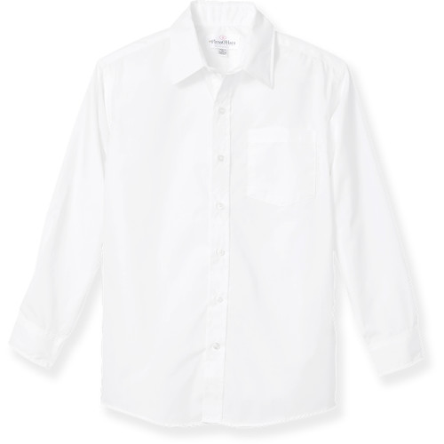 Long Sleeve Dress Shirt with embroidered logo [TX024-DRES-LWT-WHITE]