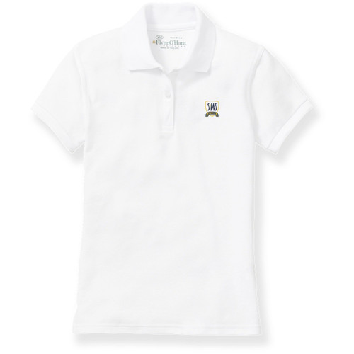 Ladies' Fit Polo Shirt with embroidered logo [NC013-9708-MIC-WHITE]